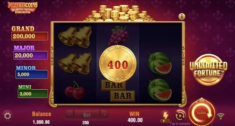 Fortune Coins Unlimited Fortune - Lock & Respin myntumferð með myntunum haldið